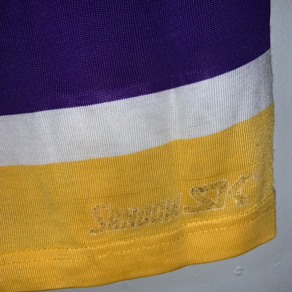 Vintage Los Angeles Kings LA Kings 70’s NHL Jersey Size XL Purple Gold Knit - Picture 5 of 5